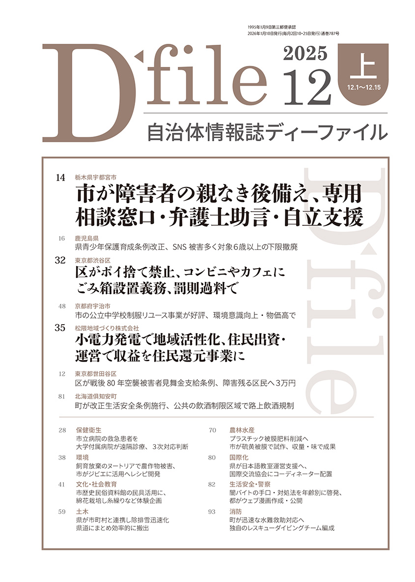 【D-file発行】2025年12月上旬号発行しました。